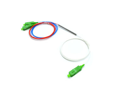 1310/1550nm 50/50 Ratio 1x2 FBT fiber optic coupler splitter SC / APC Connector